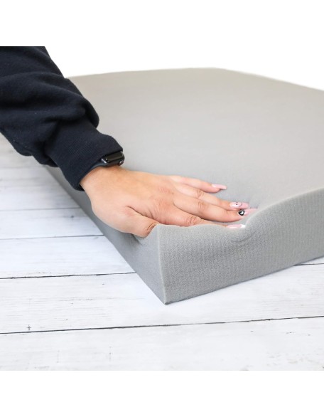 Snuggly Sleeper Large Gray Diamond Orthopedic Dog Bed with Solid Orthopedic Foam, Soft Cotton Bolster, and Ultra Soft Plush Sleeping Space - 40 x 30 Inches