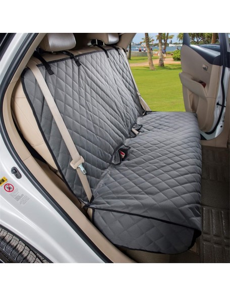 Bench Car Seat Cover Protector for Dogs - Waterproof, Heavy-Duty and Nonslip,Universal Size Fits for Cars, Trucks & SUVs(Grey)