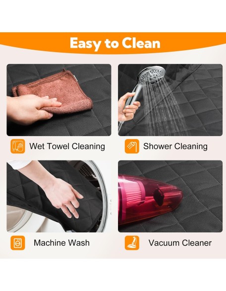 Dog Car Seat Cover for Back Seat,Waterproof Hammock with Mesh Window, Anti-Scratch Nonslip Car Seat Protector for Dogs, 600D Heavy Duty Dog Seat Cover for Cars Trucks and Suvs