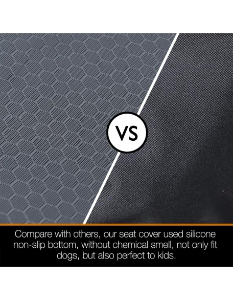 Bench Dog Seat Cover, Oxford Cloth Vehicle Seat Cover for Car/SUV/Small Truck, Universal Fit, Black, Waterproof, Heavy Duty, Nonslip, Machine Washable