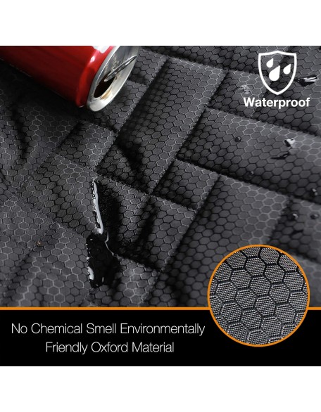 Bench Dog Seat Cover, Oxford Cloth Vehicle Seat Cover for Car/SUV/Small Truck, Universal Fit, Black, Waterproof, Heavy Duty, Nonslip, Machine Washable