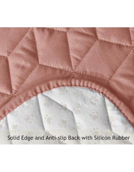 Couch Sofa Cover Sofa Slipcover 100% Waterproof Nonslip Quilted Furniture Protector Slipcover for Dogs, Children, Pets Sofa Slipcover Machine Washable (Pink, 68'')