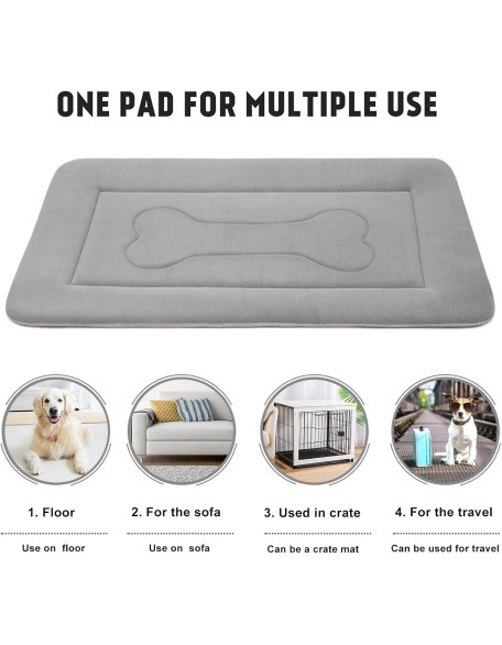 Extra Large Dog Bed Soft Dog Crate Pad Mat 48 in Non-Slip Bottom Washable Dog Sleeping Mattress Pet Beds Cat Beds Kennel Pads