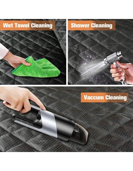 Waterproof Scratchproof Pet Bench Seat Covers for Cars, Trucks, SUVs, Nonslip Durable Back Seat Cover for Dogs, Washable Backseat Protection, Black