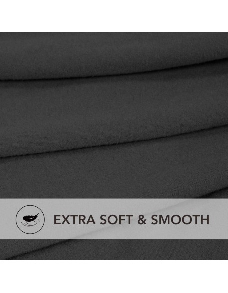 Super Stretch Sectional Couch Covers - 2 pcs Spandex Non Slip, with Elastic Bottom for L Shape Sectional Sofa Couches, Great for Kids & Pets (3 Seat Sofa + 3 Seat Chaise, Dark Gray)