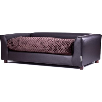 Keet Fluffy Deluxe Pet Bed, Chocolate, Large (40x23x13)