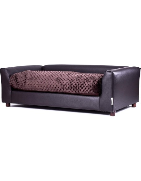 Keet Fluffy Deluxe Pet Bed, Chocolate, Large (40x23x13)