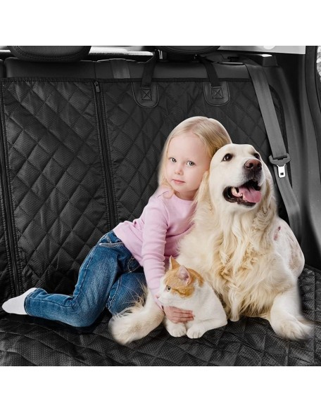 Dog Car Seat Cover for Back Seat Cover,Non Stick Fur Rear Seat Protector for Pet,Nonslip Waterproof Durable Universal Fit Interior Backseat Covers for Auto Van SUV