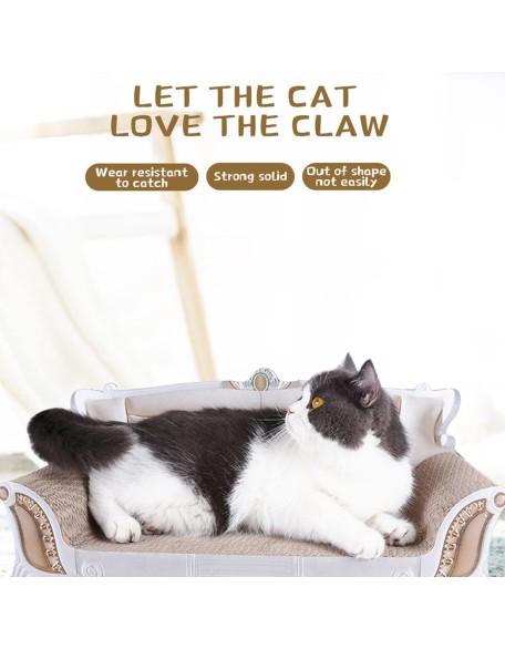 Cat Scratcher Cardboard Recycle Corrugated Scratching Reversible Replacement Scratcher Cat Lounge Sofa Bed, 5726.523cm (Color : Pearly)