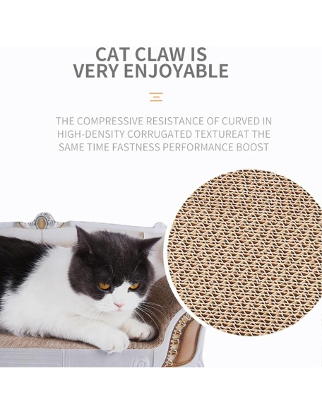 Cat Scratcher Cardboard Recycle Corrugated Scratching Reversible Replacement Scratcher Cat Lounge Sofa Bed, 5726.523cm (Color : Pearly)