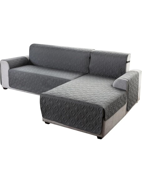 100% Waterproof Sectional Couch Covers for Dogs Reversible Couch Covers for Sectional Sofa L Shaped Sofa Slipcover Furniture Protectors Cover for Pets, Kids (Dark Gray, Large)
