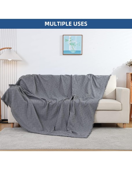 Sectional Couch Covers for Dogs,L Shape Sofa Cover Furniture Protector,Washable Sofa Slipcover for 3 Cushion Couch Living Room,Gray 90 x 133 inches (2 Pieces)