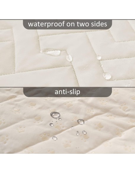 Waterproof Dog Bed Cover Couch Cover, Anti-Slip Cat Mat Pet Pad Blanket for Sofa Chair Recliner Furniture Protrctor