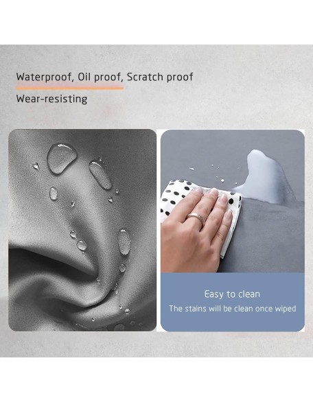 L Shaped Stretch Leather Couch Slip Covers, Waterproof Sofa Cover for Pet, Sectional Corner Loveseat Armchair Covers, Furniture Protector (Color : Grey, Size : Set (3+3 seat))