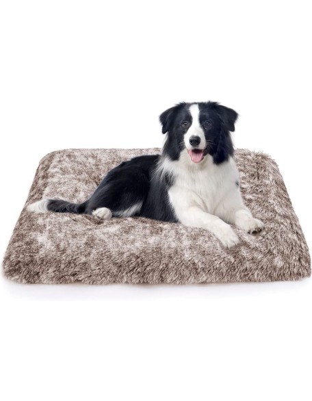 Dog Bed Crate Pad Plush Soft Dog Crate Bed for Small Medium Large Dogs and Cats Washable Anti-Slip Kennel Crate Mats for Sleeping and Anti AnxietyS