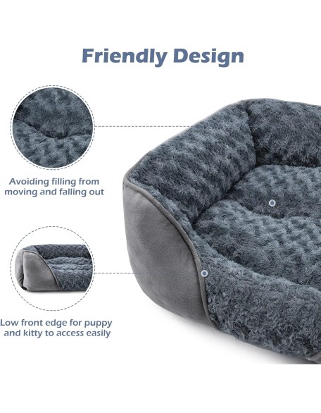 XX-Large Dog Bed for Large Medium Small Dogs, Rectangle Washable Dog Bed, Orthopedic Dog Bed, Soft Calming Sleeping Puppy Bed Durable Pet Cuddler with Anti-Slip Bottom XXL(42"x30"x10")