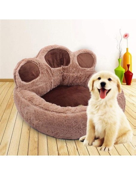 Cat Dog Bed Pet Bed Kennel Soft Pet Bed Warm Plush Dog Cat Nesting Bed Sleeping Bed Mat Puppy Kitten Calming Bed Cozy Bed Washable Nest Pad Dog Bed Puppy Sofa (Color : Brown, Size : 73 * 80cm)