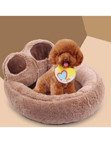Cat Dog Bed Pet Bed Kennel Soft Pet Bed Warm Plush Dog Cat Nesting Bed Sleeping Bed Mat Puppy Kitten Calming Bed Cozy Bed Washable Nest Pad Dog Bed Puppy Sofa (Color : Brown, Size : 73 * 80cm)