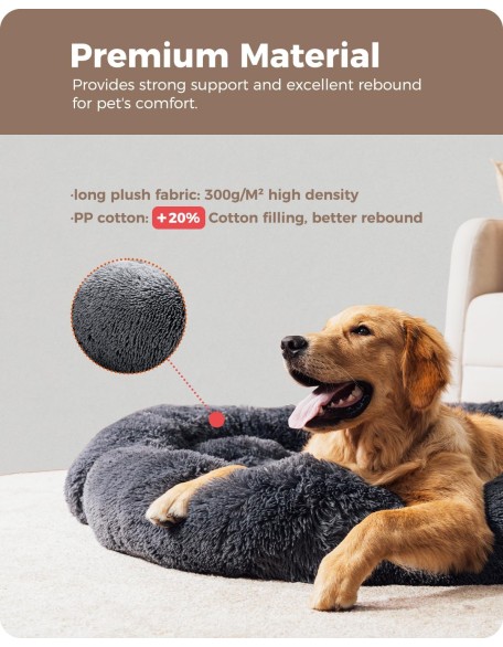 Dog Bed Large Sized Dog, Fluffy Dog Bed Couch Cover, Calming Large Dog Bed, Washable Dog Mat for Furniture Protector,Perfect for Small, Medium and Large Dogs and Cats
