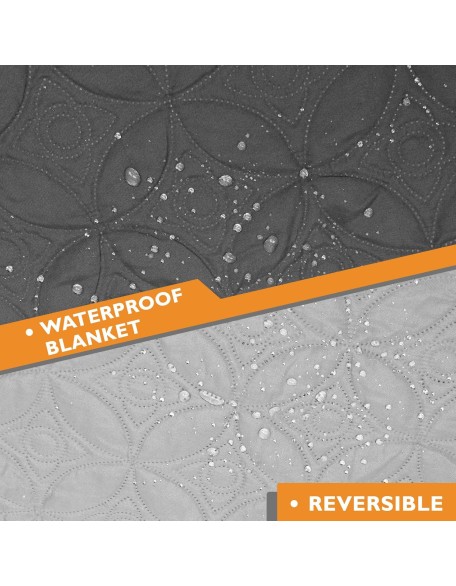 2 Packs Waterproof Dog Blankets Washable for Large Dog, Pet Couch Covers Protect Bed Sofa Furniture, Soft Reversible Dog Blankets Anti Scratches Dirty for Puppy Kids (82"×82", Light/Dark Grey)