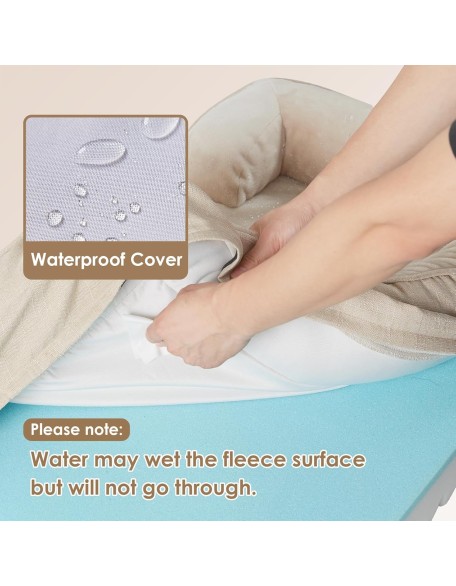 Orthopedic Dog Bed for Medium Dogs, Waterproof Memory Foam Medium Dog Beds with Sides, Non-Slip Bottom and Egg-Crate Foam Medium Dog Couch Bed with Washable Removable Cover, Beige