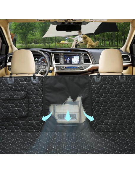Dog Seat Covers for SUV Back Seat,100%Waterproof Dog Hammock for SUV,600D Heavy Durable Backseat Cover for Dogs,Pet Car Seat Protector for Midsize SUV Highlander/Pilot/Outback/Explorer/Cherokee