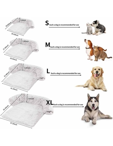 Dog Sofa Bed Mat Cover Soft Plush, Dog Mat Pet Sofa Mat Couch Cover for Dogs for Furniture Protector Dog Furniture Bed Sofa Cushion Washable Dogs Bed Mats Winter Warm Cat Litter Cat Mat (Color : Shav