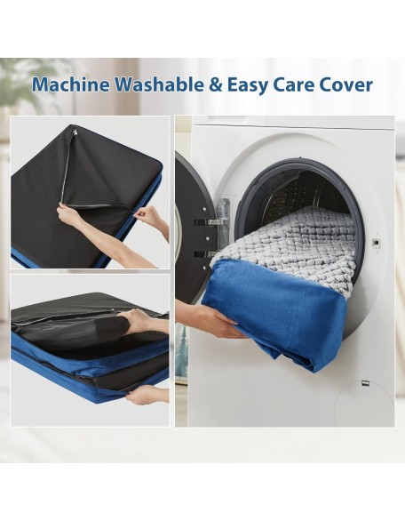 Dog Beds for Large Dogs, Orthopedic Sofa Dog Bed Mat Pillow with Removable Waterproof Cover, Egg-Foam Dog Crate Bed for Medium Large Dogs