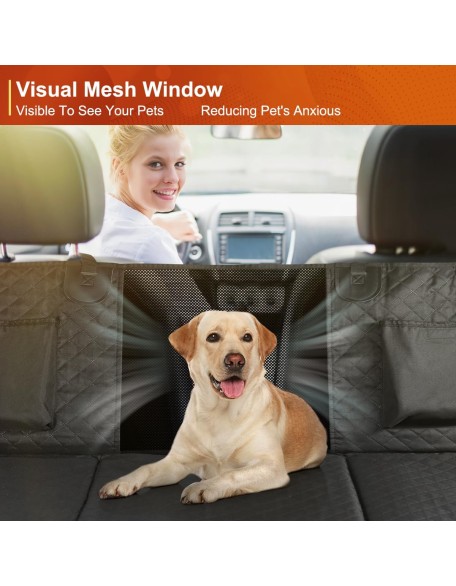Dog Car Seat Cover, Back Seat Extender for Dogs,Dog Hammock for Car Backseat, Non Inflatable Dog seat Cover for Back seat,Hard Bottom Back Seat Protector for Cars,Trucs & SUVs