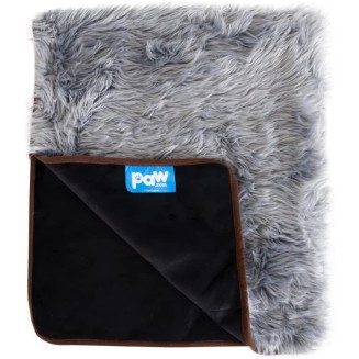 PupProtector Waterproof Throw Blanket for Dogs and Cats, Pet Blanket Cover for Couches, Sofas, Beds, Car Seats, Furniture, Calming Soft Faux Fur, Charcoal Grey, Original (60" L x 50" W)