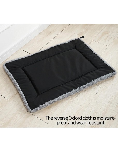 Dog Beds for Small Dogs Soft Fluffy Washable Plush Dog Pad Warm Small Pet Cushion Pet Sleeping Mat for Indoor (23x15inch, Grey)