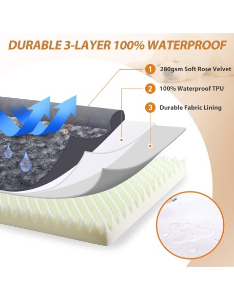 Orthopedic Dog Bed for Extra Large Dogs - XXL Pet Sofa Bed with Removable Washable Cover, Waterproof Lining, Nonskid Bottom, Foam Dog Couch Bed with Sides Bolster, Grey 47x29x7 Inch