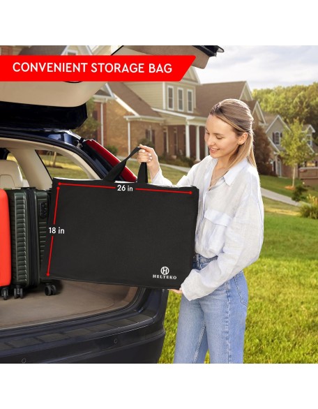 Back Seat Extender for Dogs, Premium Car Seat Cover with Hard Bottom Plates, Waterproof Backseat Protector, Mesh Window and 2 Storage Pockets, Hammock Travel Bed for Car, SUV, Truck
