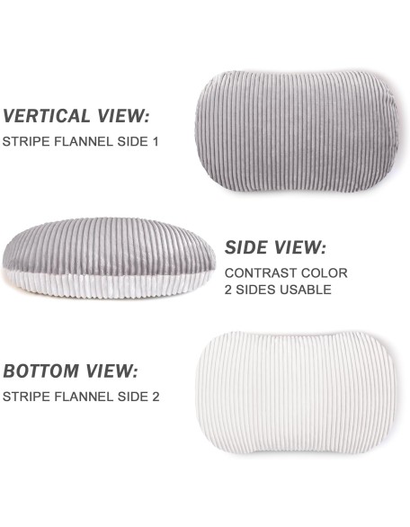 Patas Lague Reversible Orthopedic XL Dog Bed for Large Dogs, Memory Foam Supportive Therapy Fillings Deep Sleep Pet Beds with Removable Cover Soft Warm Washable Cat Cuddler Bed Grey 36''x24''