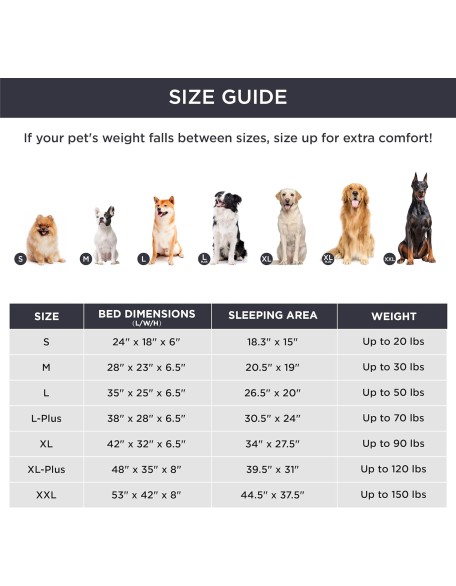 Orthopedic Dog Bed for Large Dogs - Big Washable Calming Dog Sofa Beds Large, Supportive Foam Pet Couch Bed with Removable Washable Cover, Waterproof Lining and Nonskid Bottom, Grey