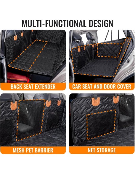 Dog Back Seat Extender,Back Seat Pet Cover for Dogs,Rear Dog Car Seat Cover for Back Seat,Hard Bottom Car Seat Cover for Dogs, Dog Seat Covers,Dog Hammock for Car