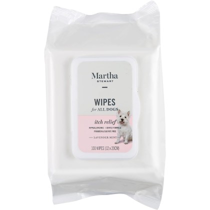 Martha Stewart for Pets Itch Relief Grooming Wipes for Dogs 