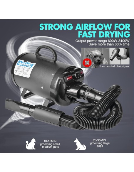 Dog Dryer, 4.5HP All-in-one Pet Grooming Dryer