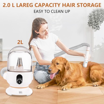 Dog Grooming Vacuum Kit, 11Kpa Suction Power Pet Hair Vacuum for Shedding Grooming