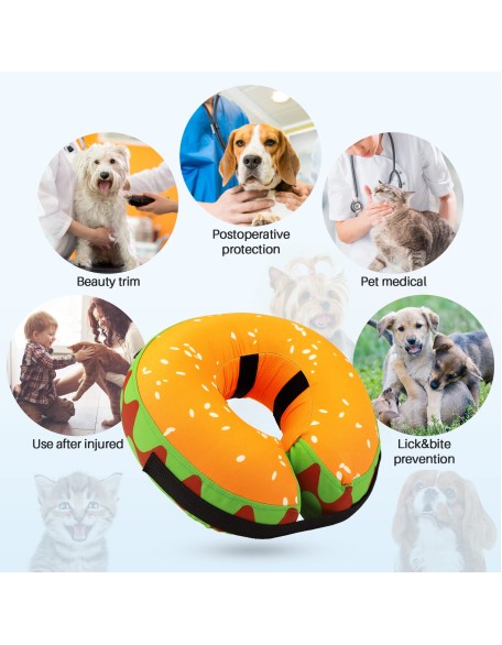 Recovery Collar for Dogs & Cats,Inflatable Dog Cone Collar